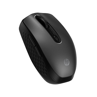 HP 695 Rechargeable Wireless Mouse NightfallBlack CoreSet WhiteBG UpperRearLeft