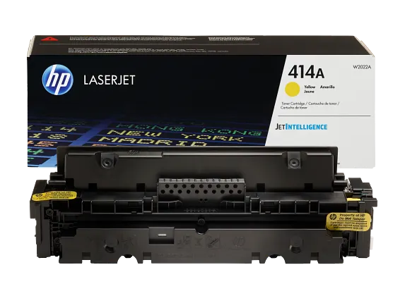 HP Laser Toner Cartridges and Kits, HP 414A Yellow Original LaserJet Toner Cartridge, W2022A