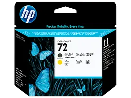HP 72 Matte Black and Yellow DesignJet Printhead, C9384A