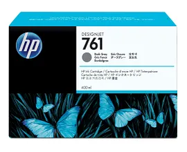 HP 761 400-ml Dark Gray DesignJet Ink Cartridge, CM996A