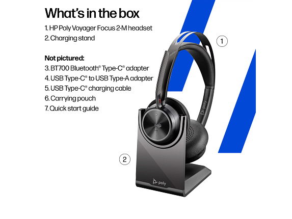 Poly Voyager Focus 2 Microsoft Teams Certified USB-C-C Headset +