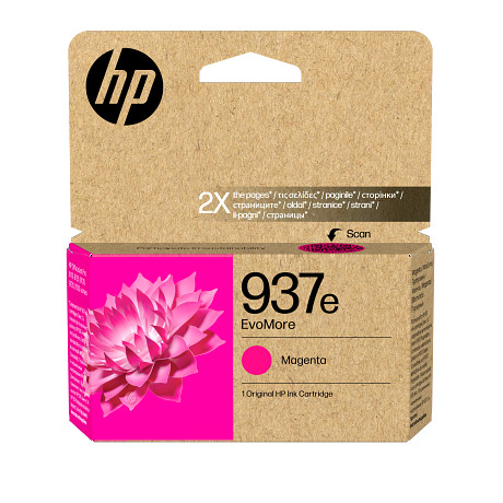 HP 937e 4S6W7NE EvoMore bíborvörös eredeti tintapatron OfficeJet Pro 9110 9120 9130 9720 9730 (1650 old.)