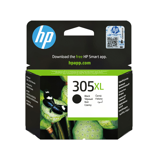 HP 305XL High Yield Black Original Ink Cartridge, 3YM62-80015, 3YM62AE