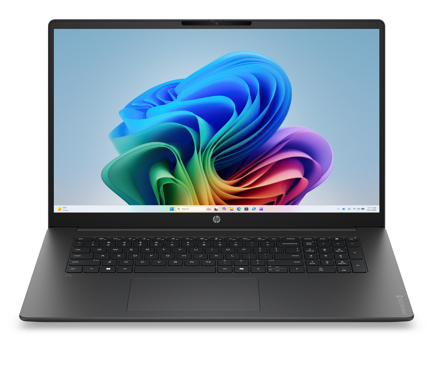 HP OmniBook 3 Laptop Next Gen AI 17, Windows 11 Home, 17.3", Intel® Core™ Ultra 5, 16GB RAM, 512GB SSD, FHD, Mica silver and iron gray