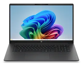 HP OmniBook 3 Laptop Next Gen AI 17, Windows 11 Home, 17.3", Intel® Core™ Ultra 5, 16GB RAM, 512GB SSD, FHD, Mica silver and iron gray