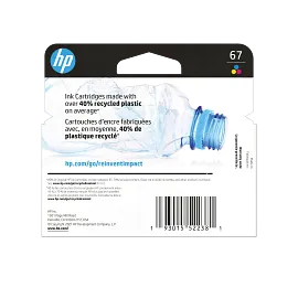 HP 67 Tri-color Original Ink Cartridge, 3YM55AN#140