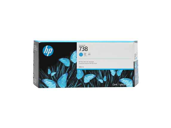 Photos - Ink & Toner Cartridge HP 738 300-ml Cyan DesignJet Ink Cartridge, 676M6A 676M6A