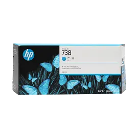 HP 738 300-ml Cyan DesignJet Ink Cartridge, 676M6A