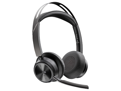 Poly Voyager Focus 2 Microsoft Teams Certified USB-C-C Headset +USB-C/A Adapter +Charging Stand