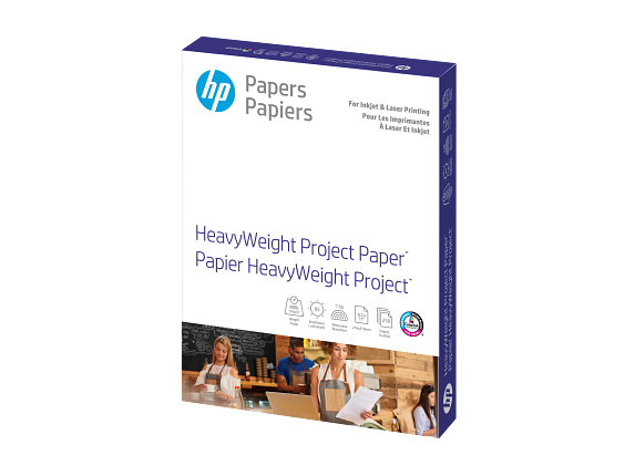 HP HeavyWeight Project Paper, Matte, 40 lb, 8.5 x 11 in. (216 x 279 mm), 250 sheets Z4R14A - Left