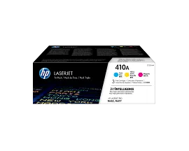 HP 410A 3-pack Cyan/Magenta/Yellow Original LaserJet Toner Cartridges, CF251AM