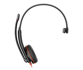 Poly Blackwire 3215 Monaural USB-C Headset +3.5mm Plug +USB-C/A Adapter