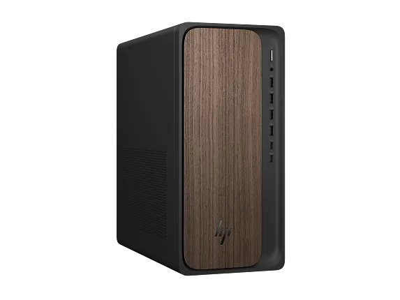 HP OmniDesk Desktop AI M03-0155t PC, Windows 11 Home, Intel® Core™ Ultra 5, 16GB RAM, 1TB SSD, Dark wood