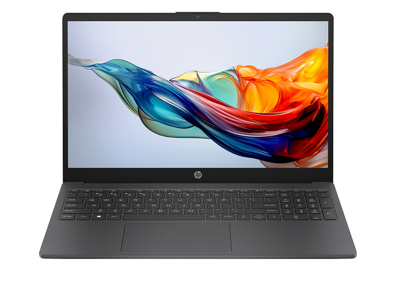 23C1 - HP 15.6 inch Laptop PC DF ChalkboardGray NT HDcam nonFPR nonODD nonBackLit Premium Background CoreSet Front WhiteBG With Screen Final