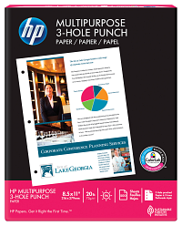HP Multipurpose Paper-10 reams/3-hole punched/Letter/8.5 x 11 in