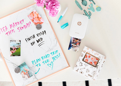 HP Sprocket Gold & White Album