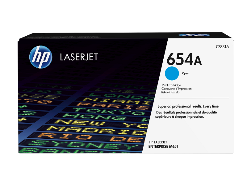 HP 654A, (CF331A) Cyan Original LaserJet Toner Cartridge