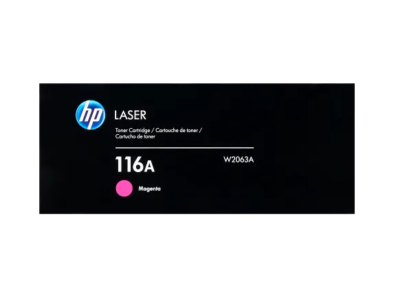 HP Laser Toner Cartridges and Kits, HP 116A Magenta Original Laser Toner Cartridge, W2063A