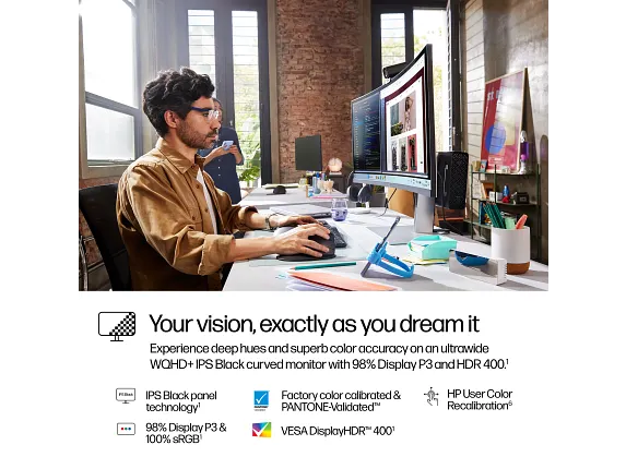 HP Series 7 Pro 37.5 inch WQHD+ Thunderbolt 4 Monitor - 738pu, цвет: Wqhd+ (3840 X 1600) — фото 6