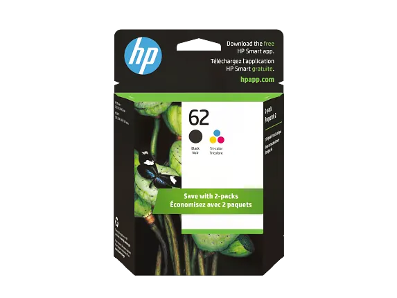 Ink Supplies, HP 62 2-pack Black/Tri-color Original Ink Cartridges, N9H64FN#140