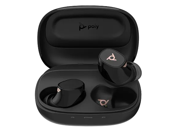 Audio, Poly Voyager Free 20 Black Earbuds +Basic Charge Case