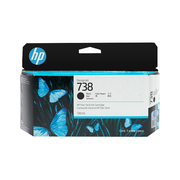 HP DesignJet 738 130ml Black 2000x2000 Hero Image