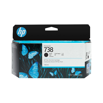 HP 738 130-ml Black DesignJet Ink Cartridge