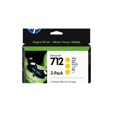 HP 3ED79A 712 3 darabos 29 ml-es sárga DesignJet tintapatron T250 T630 T650 Studio 24