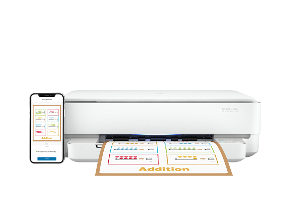 HP DeskJet Ink Advantage 6075 Tout-en-un OOV Blanc avec iPhone