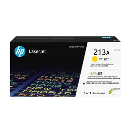 HP 213A Yellow Original LaserJet Toner Cartridge, W2132A