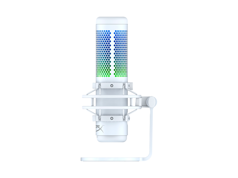 HyperX QuadCast S - USB Microphone (White-Grey) - RGB Lighting