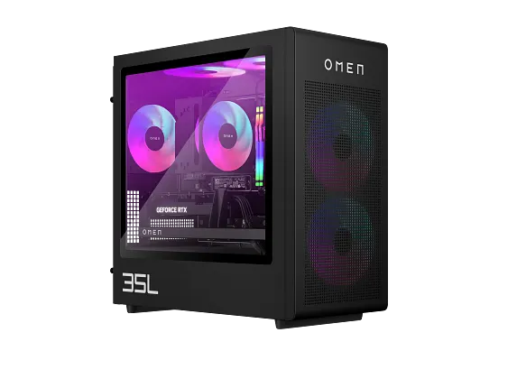 OMEN 35L Gaming Desktop GT16-0066m PC, Windows 11 Home, AMD Ryzen™ 7, 16GB RAM, 1TB SSD, NVIDIA® GeForce RTX™ 4060, Black