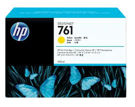 HP 761 400-ml Yellow DesignJet Ink Cartridge, CM992A