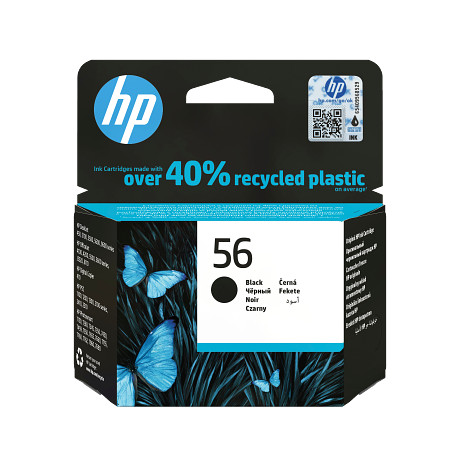 HP 56 C6656AE fekete tintapatron eredeti C6656AE Deskjet 450c 5150 5550 5650 5850 9650 9670 9680 Officejet 4110 4215 4255 5510 5610 6110 PSC 1110 1210 1315 1350 2110 2175 2210 2410 2510 Photosmart 7000 sorozat (19ml/520 old.)