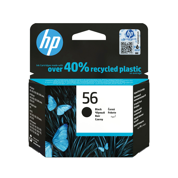 HP 56 Black Original Ink Cartridge, C6656-80349, C6656AE