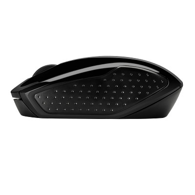 HP 200 Black Wireless Mouse, Left facing Profile