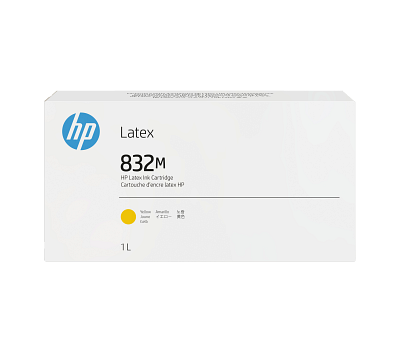 HP 832M 1-liter Yellow Latex Ink Cartridge