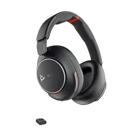 Poly Voyager Surround 85 UC Microsoft Teams Certified USB-C Headset +USB-C/A Adapter +Charging Stand