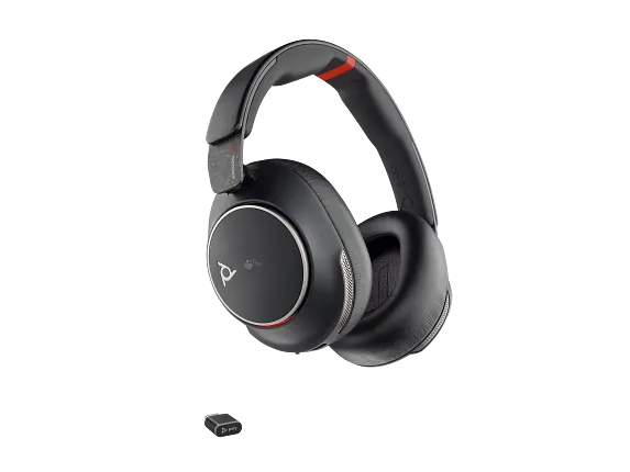 Poly Voyager Surround 85 UC Microsoft Teams Certified USB-C Headset +USB-C/A Adapter +Charging Stand