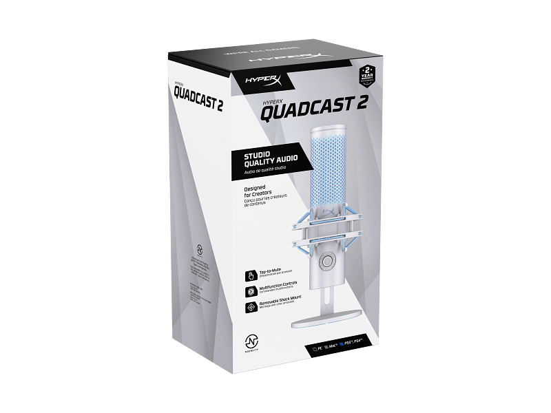 HyperX QuadCast 2 - USB Mikrofon (Frost) | HP® Türkiye