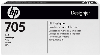 HP 705 Black DesignJet Printhead and Printhead Cleaner