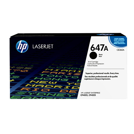 HP 647A CE260A Color Laserjet CP4025 CP4525 CM4540 fekete toner / festékkazetta (8500 old.)