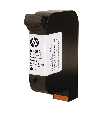HP 2580 Blk Solvent Smrt Card Print Cartridge