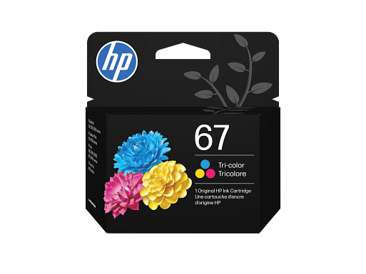 HP 67 Tri-color Original Ink Cartridge, 3YM55AN#140