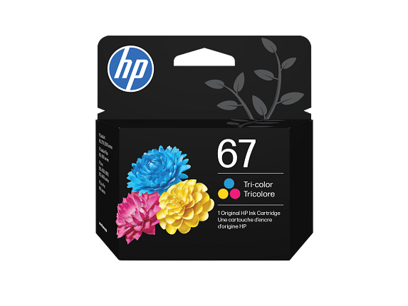 HP 67 Tri-color Original Ink Cartridge, 3YM55AN#140