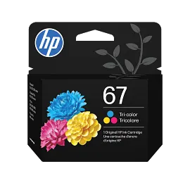 HP 67 Tri-color Original Ink Cartridge, 3YM55AN#140