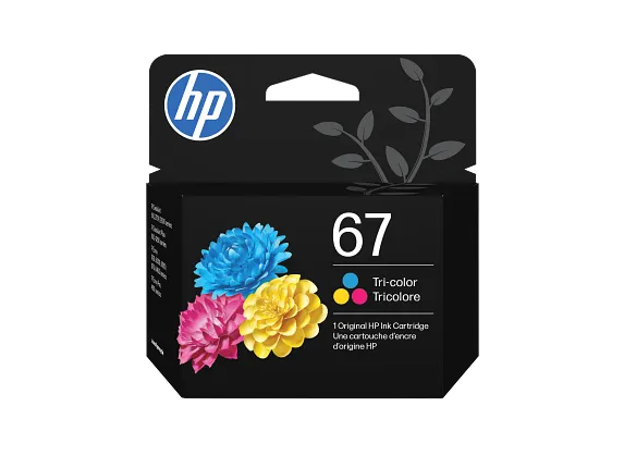 HP 67 Tri-color Original Ink Cartridge, 3YM55AN#140