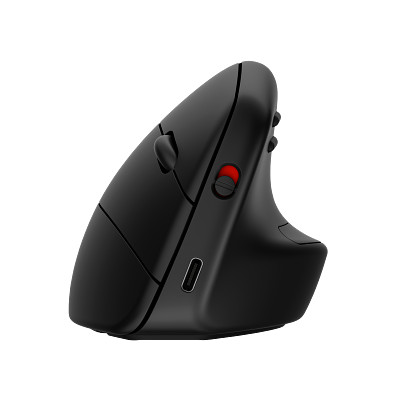 23C1 HP 920 Ergonomic Wireless Mouse Shadow Black White BG Front