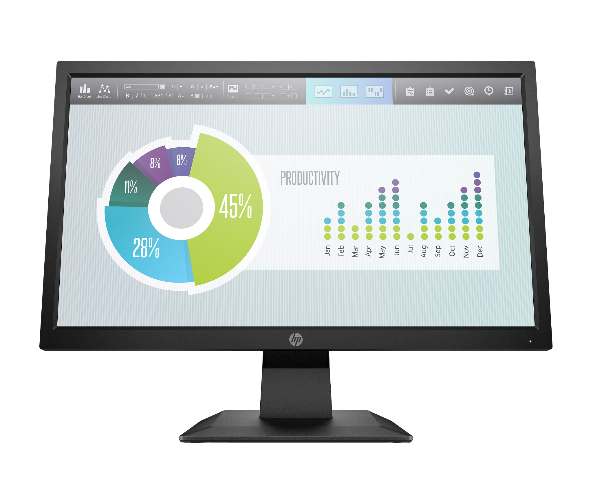 HP P204v 19.5-inch Monitor