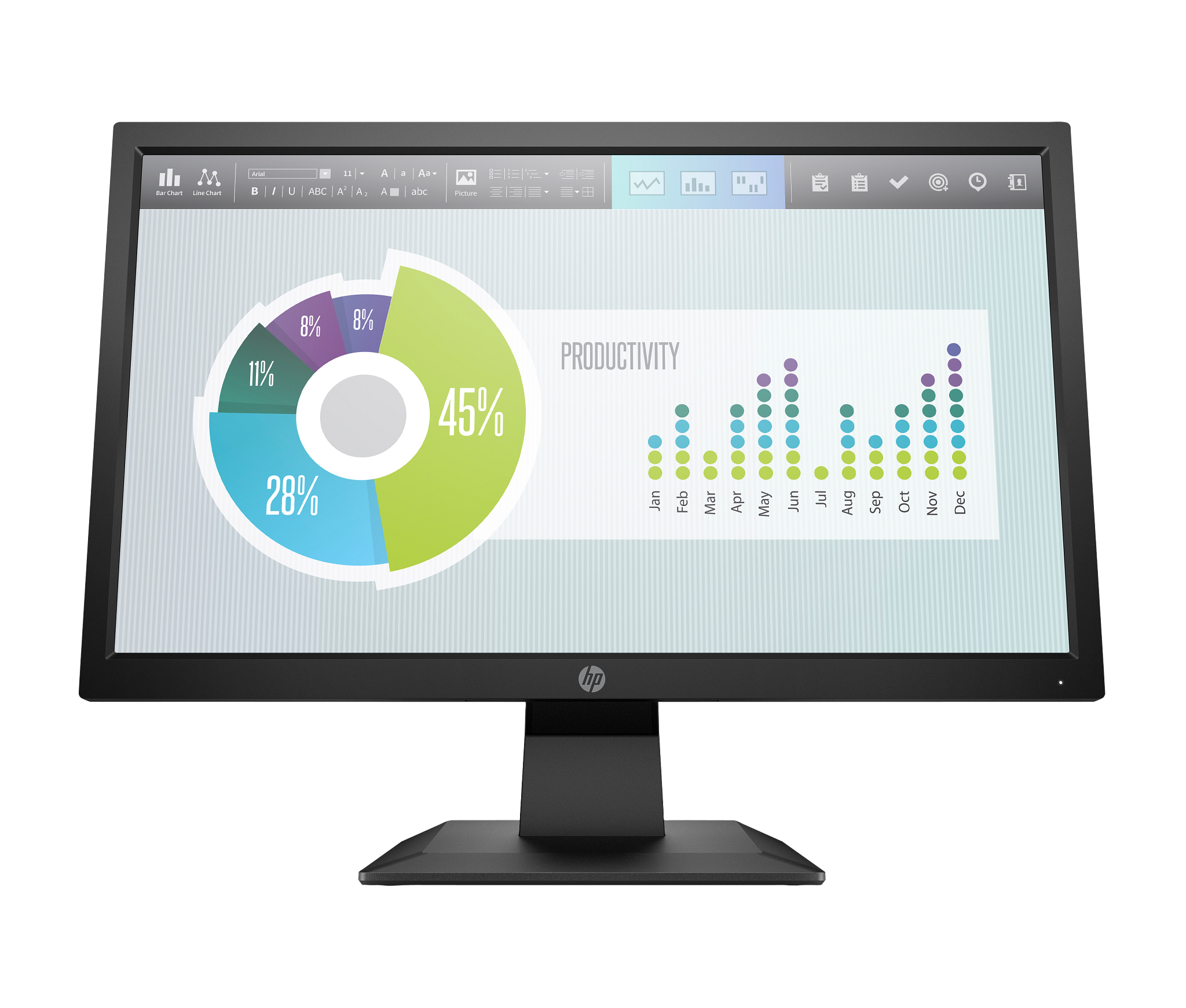 HP P204v 49.53 cm(19.5) Monitor